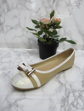 Baleriny damskie (36-41) HMS-152B-5 WHITE/BEIGE