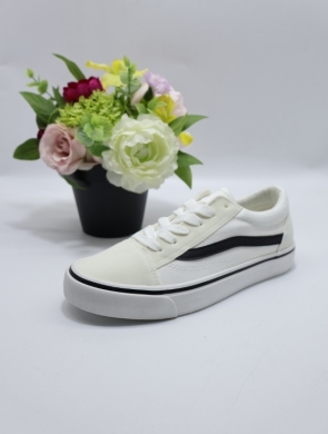Trampki damskie na płaskim (36-41) 7SP723-LS WHITE/BLACK