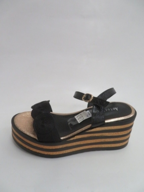 Sandały damskie na koturnie (36-41) W19-7282 BLACK