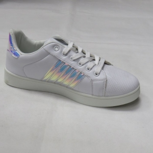 Buty sportowe damskie na płaskim (36-41) DS99-312 WHITE/SHINNING