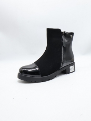 Botki damskie ocieplane na płaskim (36-41) SG-869 BLACK