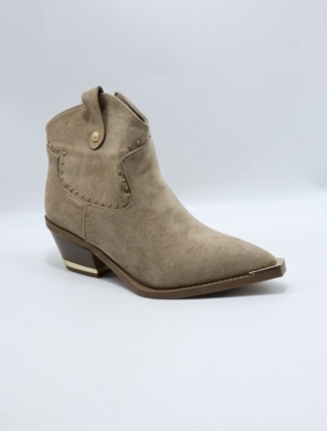 Botki damskie na obcasie (36-41) 9696A-1 KHAKI