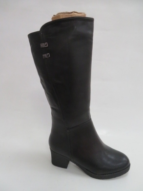 Kozaki damskie ocieplane na obcasie (36-41) G3499G BLACK