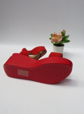 Sandały damskie na koturnie (36-41) B-9051 RED
