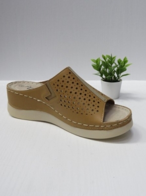 Klapki damskie na koturnie (36-41) 4011 BEIGE