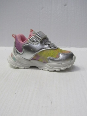 Buty sportowe dziewczęce (21-26) E96 SILVER/PINK