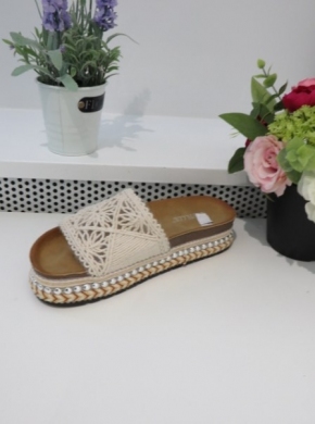 Klapki damskie na koturnie (36-41) AT0674 BEIGE