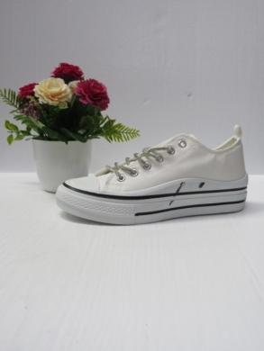 Trampki damskie na płaskim (36-41) BB118 WHITE