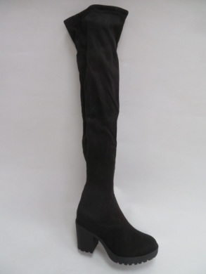 Kozaki damskie jesienne na obcasie (36-41) B2882 BLACK