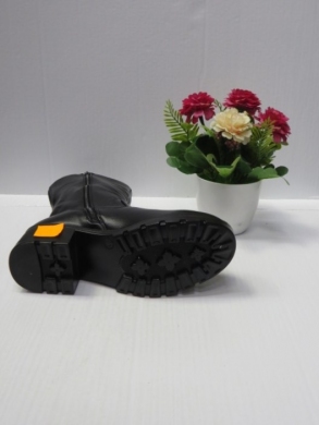 Botki damskie ocieplane na obcasie (36-41) 201 BLACK