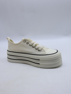 Trampki damskie na płaskim (35-40) BD31 WHITE