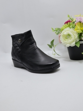 Botki damskie ocieplane na koturnie (37-42) W37 BLACK
