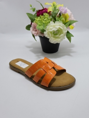 Klapki damskie na płaskim (36-41) 218-5 ORANGE