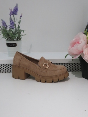 Mokasyny damskie na koturnie (36-41) 68219 KHAKI