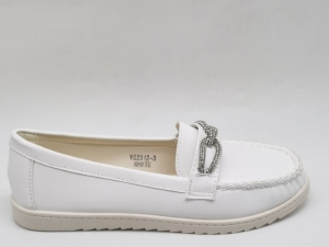 Mokasyny damskie na płaskim (36-41) YG2312-3 WHITE