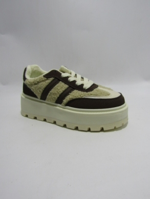Sneakersy damskie (36-41) 24886 BROWN