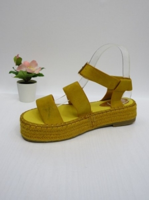 Sandały damskie na koturnie (36-41) 164 YELLOW