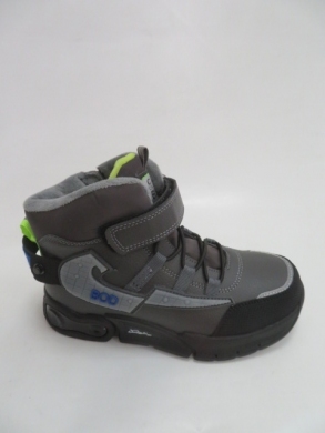 Botki Chłopięce ocieplane (32-37) P642 BLACK/GREEN
