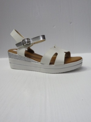 Sandały damskie na koturnie (36-41) B-9065 WHITE