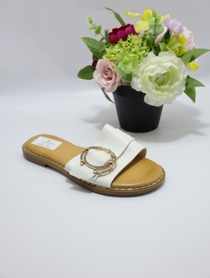 Klapki damskie na płaskim (36-41) ML299 WHITE