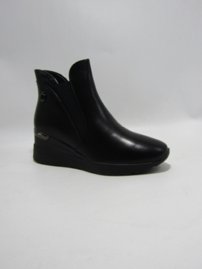 Botki damskie ocieplane na koturnie (36-41) HBL-86 BL/PU