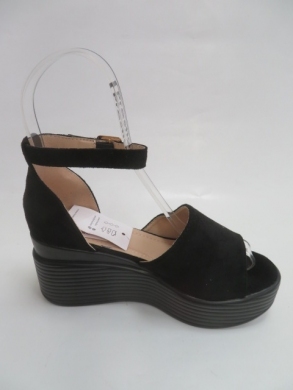 Sandały damskie na koturnie (36-41) 0-35 BLACK