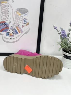 Botki damskie na płaskim (36-41) 9217-1 FUCHSIA