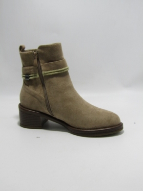 Botki damskie ocieplane na obcasie (36-41) 2612 KHAKI