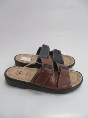 Klapki męskie (41-46) 3741P BLACK/BROWN