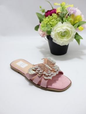 Klapki damskie na płaskim (36-41) R172 PINK