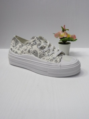 Trampki damskie na płaskim (36-41) HF237-9A WHITE