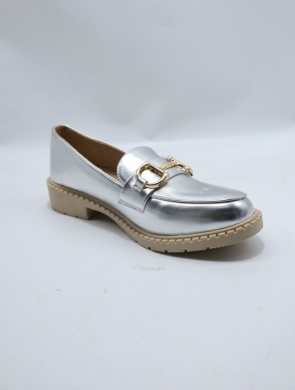 Mokasyny damskie na płaskim (36-41) L992 SILVER