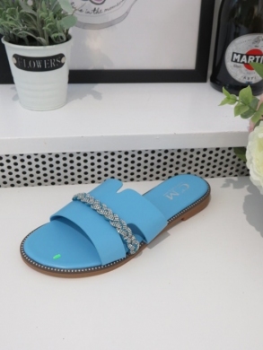 Klapki damskie na płaskim (36-41) 5116 BLUE