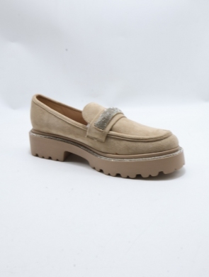 Mokasyny damskie na płaskim (36-41) 1634 KHAKI