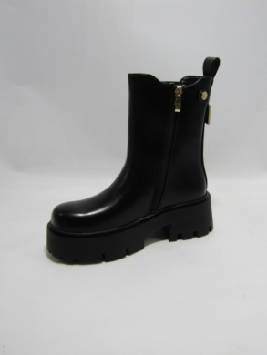 Botki damskie ocieplane na obcasie (36-41) 52058 BLACK
