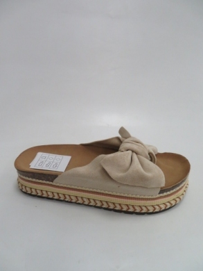 Klapki damskie na płaskim (36-41) J1163-2 BEIGE