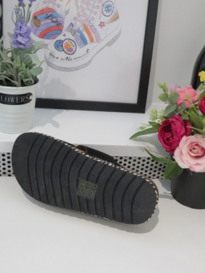 Klapki damskie na koturnie (36-41) 20-376 BLACK