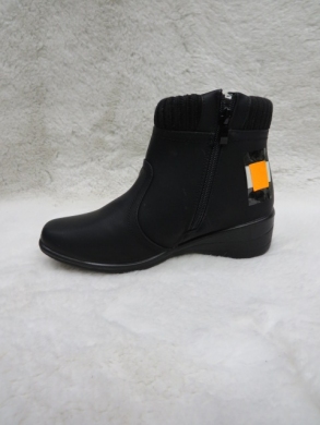 Botki damskie ocieplane na płaskim (36-41) T2 BLACK