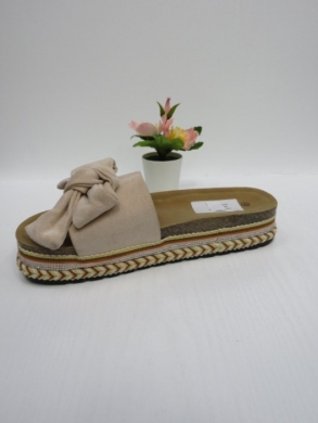 Klapki damskie na koturnie (36-41) FB242 BEIGE