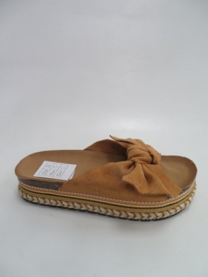 Klapki damskie na płaskim (36-41) J1163-3 CAMEL