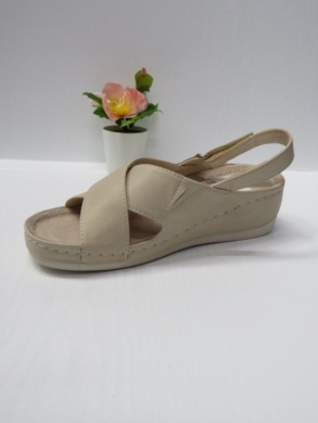 Sandały damskie na koturnie (36-41) 7AA2302 BEIGE
