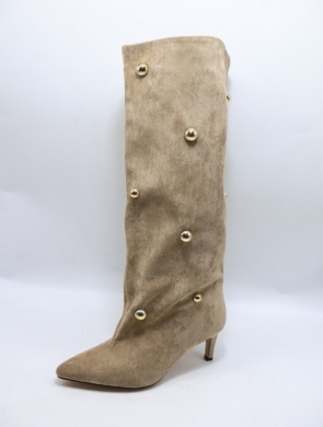 Kozaki damskie na szpilce (36-41) LA3125 BEIGE