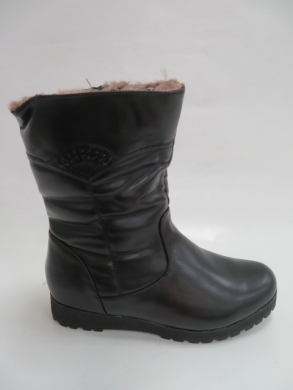 Kozaki damskie ocieplane na płaskim (37-42) 7273-1 BLACK