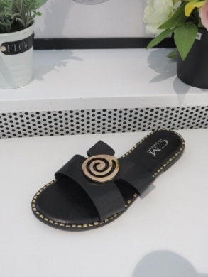 Klapki damskie na płaskim (36-41) 5126 BLACK