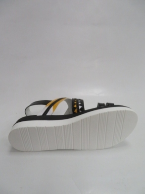 Sandały damskie na płaskim (36-41) W20-71126A BLACK/YELLOW