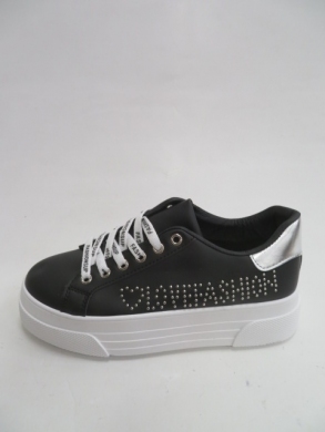 Buty sportowe damskie na koturnie (36-41) LA125 BLACK