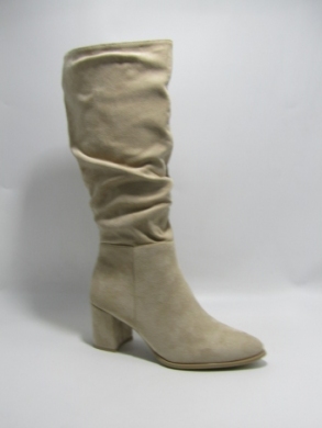 Kozaki damskie ocieplane na obcasie (36-41) HQ338 BEIGE