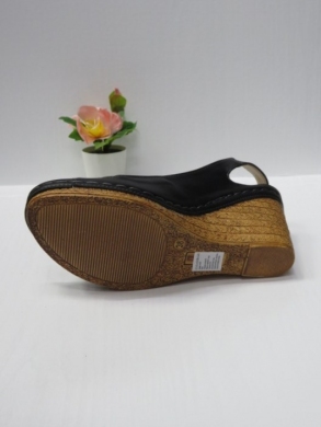 Sandały damskie na koturnie (36-41) 7AA227 BLACK/SILVER