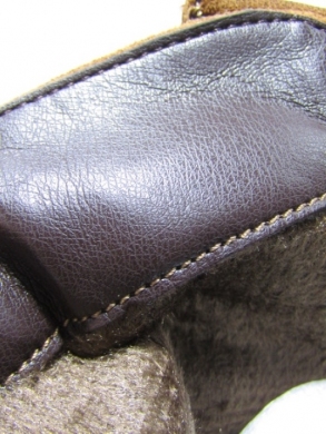Botki damskie ocieplane na obcasie (36-41) C859 CAMEL