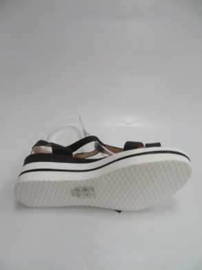 Sandały damskie na koturnie (36-41) 9030 BLACK